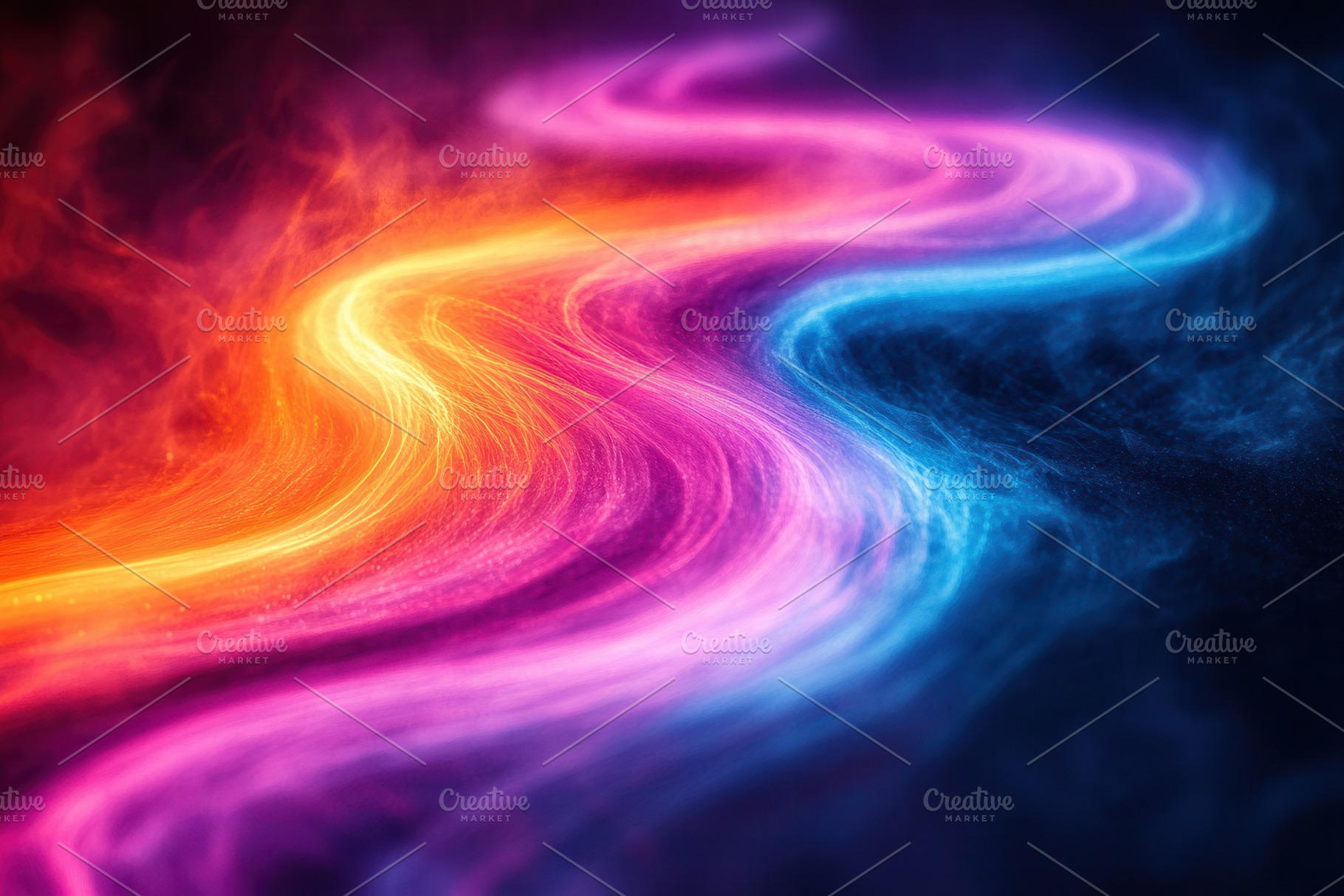 Colorful abstract wave pattern flowi, a Photo by Tanuart