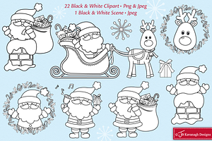 Christmas Clipart, Santa Clipart C53