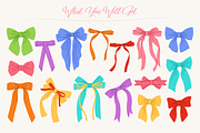 Hand Drawn Ribbon Bows Vector Set, a Decorative Illustration by Neliakott ♥ (Thumbnail 2 of 11)