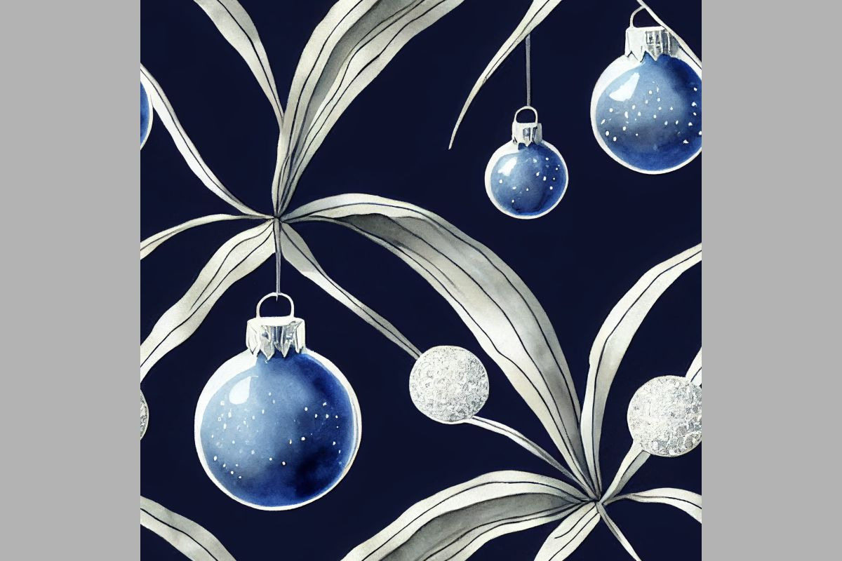 Blue Christmas decorations. Seamless, a Pattern Graphic by Zoya Miller (Photo 7 of 9)