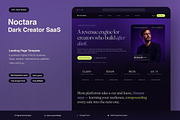 Dark Creator SaaS Landing Page, an UI Kit Template by Pitchlook.Studio (Thumbnail 1 of 3)