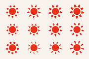 Set of sun icons, symbols, logos, an Emoji Icon by ExpressShop (Thumbnail 1 of 5)