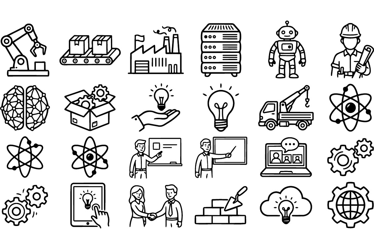Industrial Technology Icon Set, an Illustration by designvectx (Photo 2 of 3)