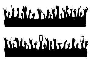 Musical concert hands of people, a Person Illustration by Vector Tradition