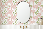 Botanical Pink Bow Ribbon Pattern, a Pattern Graphic by Little Creative Scribbles (Thumbnail 2 of 3)