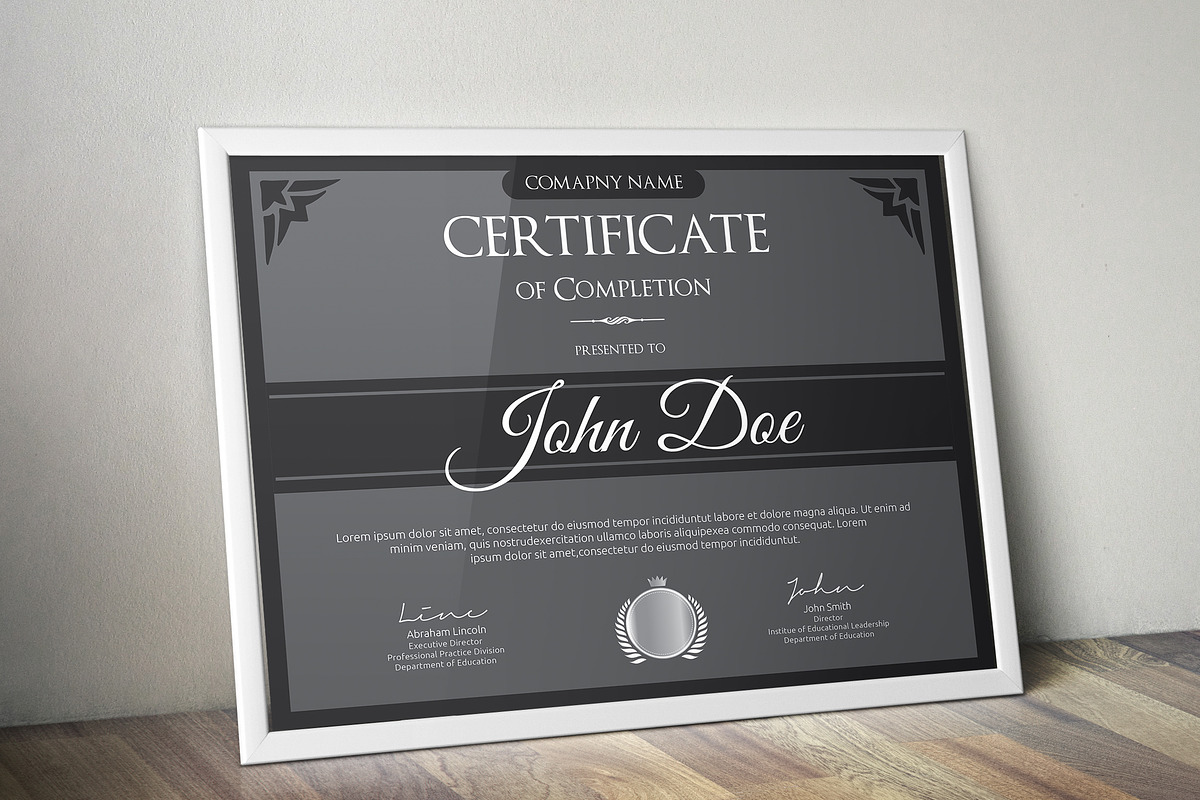 Certificate Word | PSD | AI, a Stationery Template by Curve Design (Photo 5 of 5)