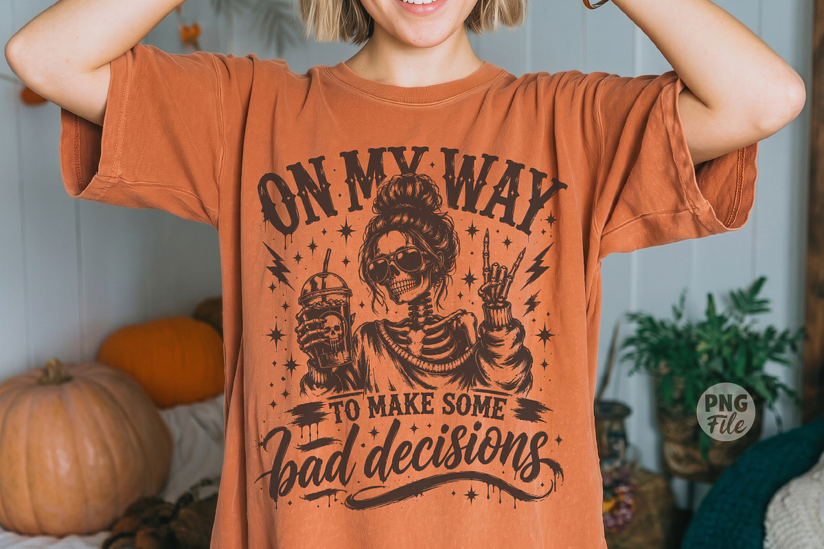 On My Way To Make Some Bad Decisions, a Seasonal Illustration by Libby Wishes (Photo 1 of 3)