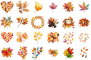 Watercolor Fall Leaves Clipart, an Illustration by Sublimation Artist (Thumbnail 2 of 6)