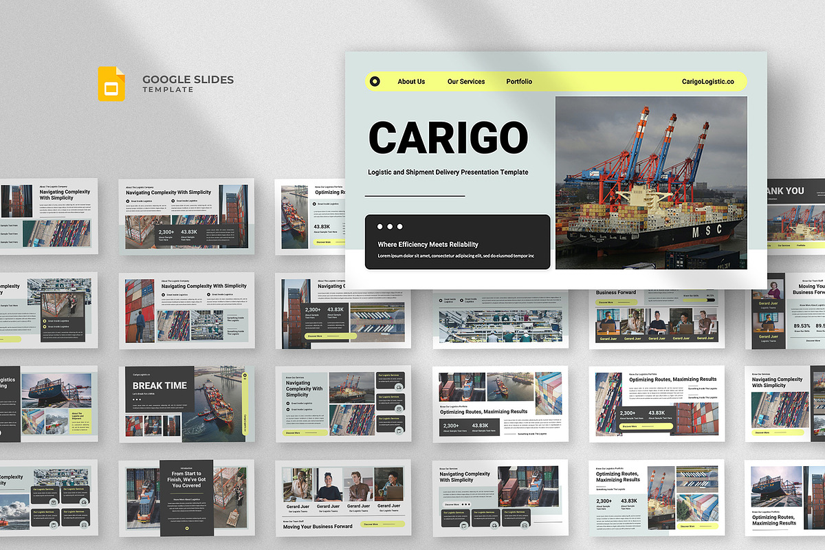 Logistics & Transportation Slides, a Presentation Template by fluffstudio (Photo 1 of 4)