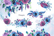 Twilight. Watercolor flowers., an Object Illustration by Daria's Magic World (Thumbnail 2 of 5)