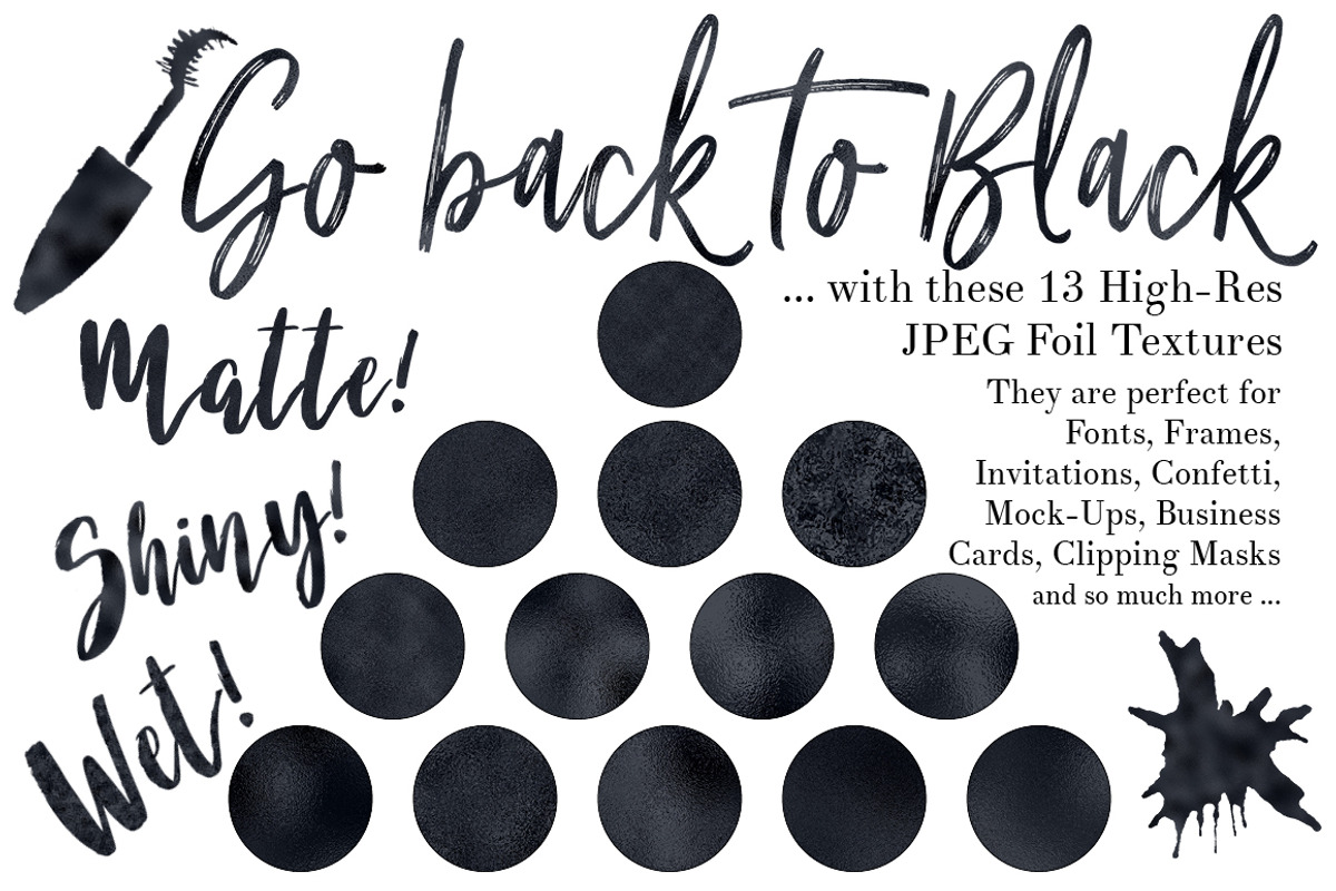 Black Foil Textures, a Texture Graphic by U + Me Studio (Photo 3 of 5)