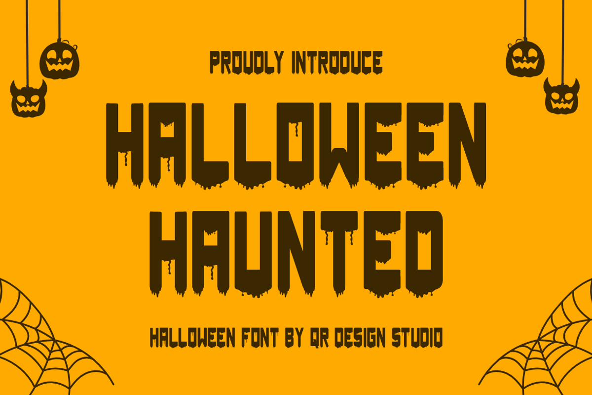 Halloween Haunted, a Blackletter Font by QR Design Studio (Photo 1 of 6)