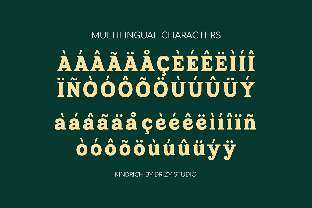 Kindrich – Vintage Serif Font, a Sans Serif Font by Drizy (Photo 6 of 10)