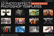 12 Photo Effect Templates, a Layer Style Add-On by iDoodle Studio (Thumbnail 1 of 6)