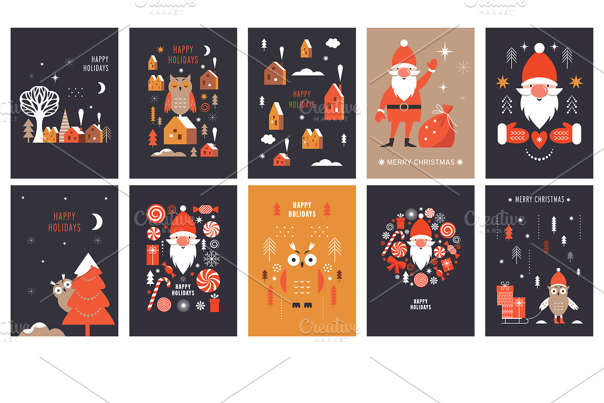 Christmas Illustration Set, a Seasonal Illustration by lenlis (Photo 2 of 8)