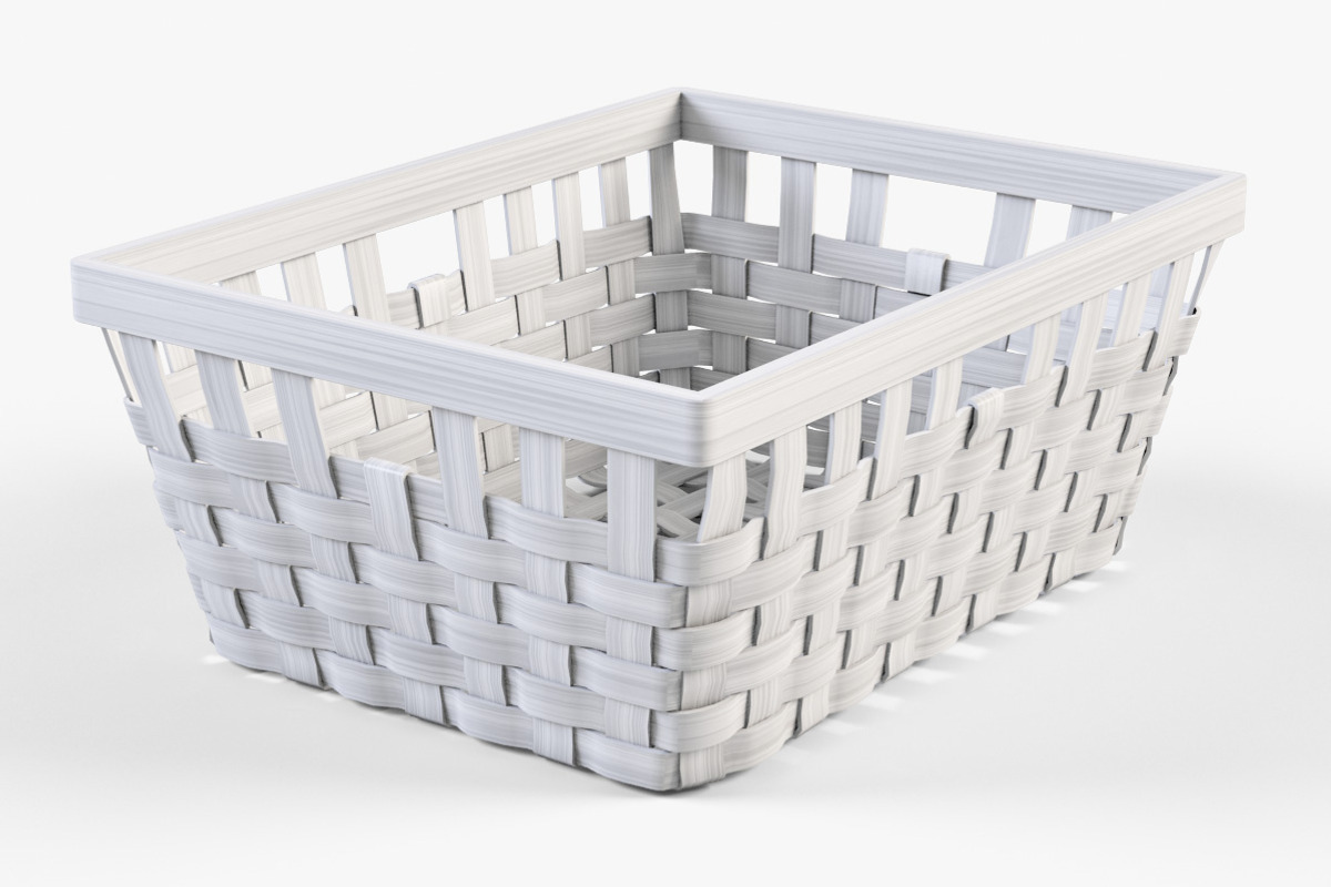 Wicker Basket Ikea Knarra 1 White, an Object 3D Model by Markelos (Photo 1 of 10)