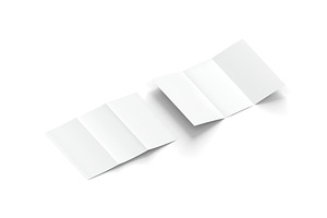 2 White Unfolded Booklets 3D Model