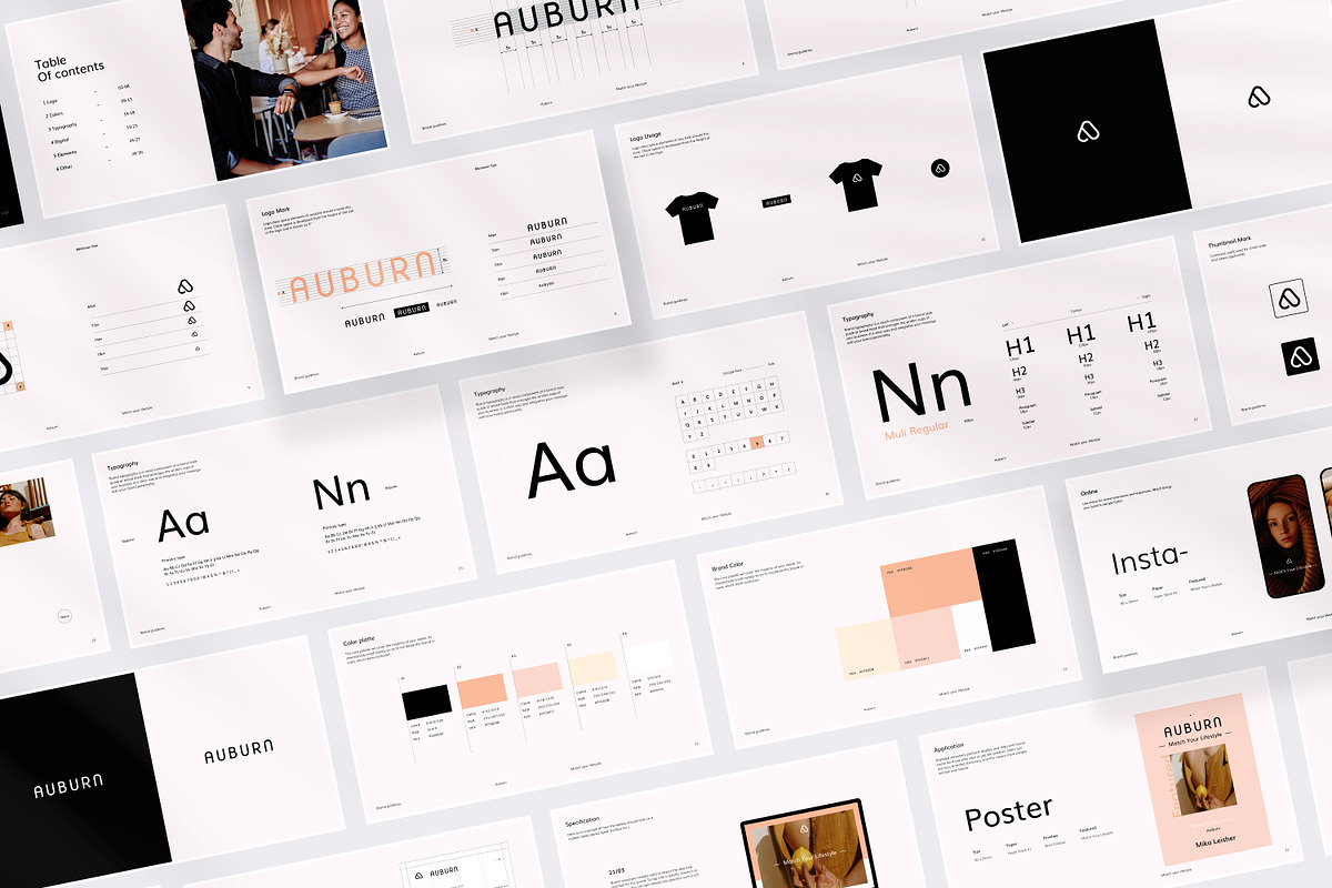 Auburn – Brand Guidelines, a Presentation Template by S A N D Y (Photo 1 of 10)
