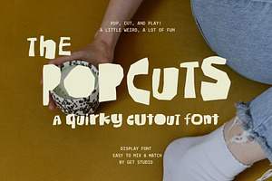 The Popcuts – A Quirky Cutout Font, a Handwritten Font by Get Studio