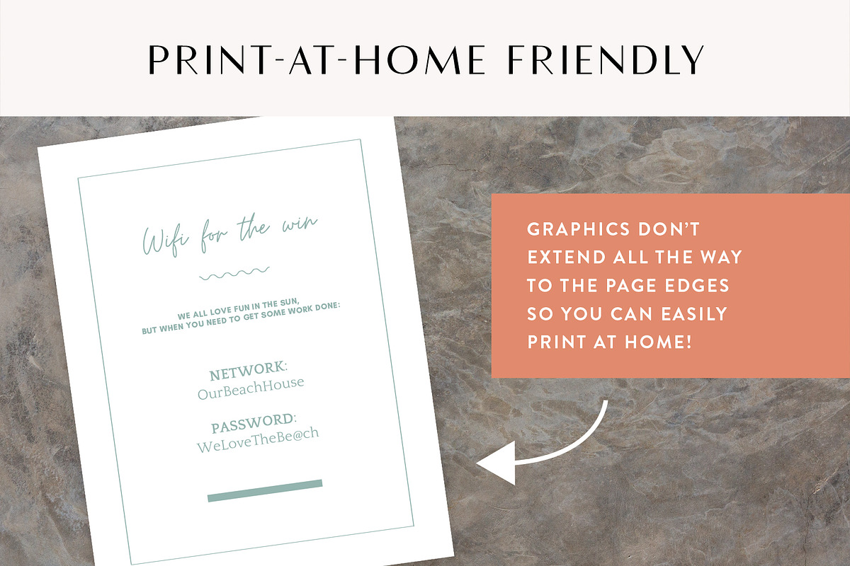 Beach House Wifi Sign - Airbnb Hosts, a Templates & Theme by Kin Studio (Photo 5 of 5)