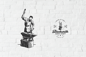 Blacksmith vintage logo design