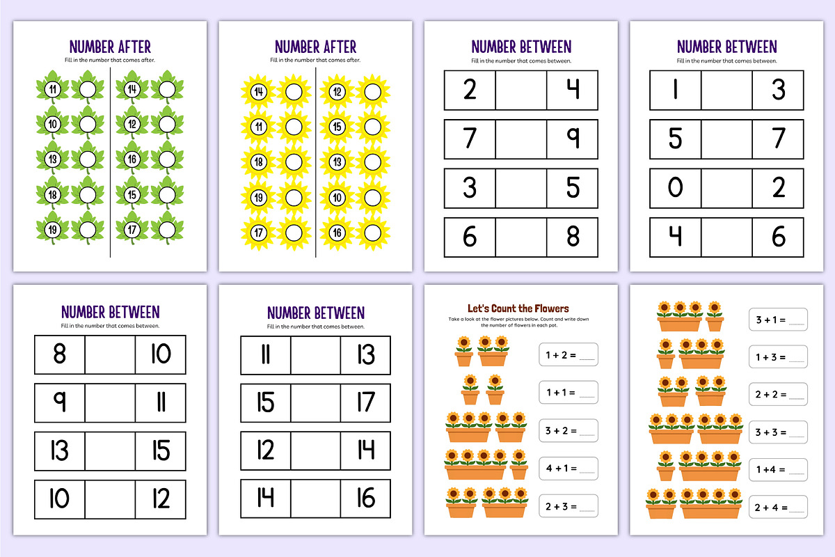 Kindergarten Numbers Workbook Kids, a Stationery Template by Mustafiz (Photo 6 of 7)