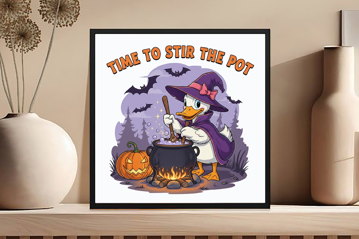 Halloween Goose Time to Stir the Pot, an Illustration by DreamCafeArt (Photo 6 of 7)