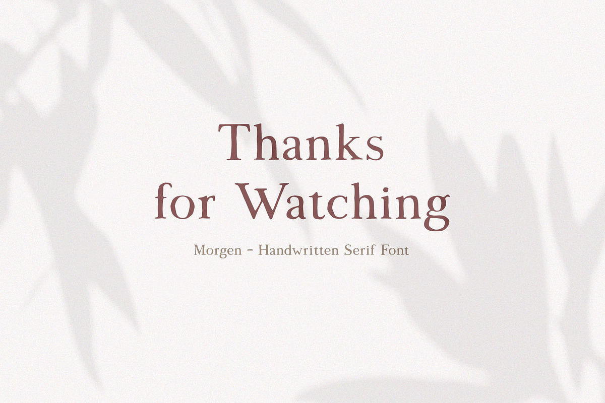 Morgen - Handwritten Serif Font preview 8