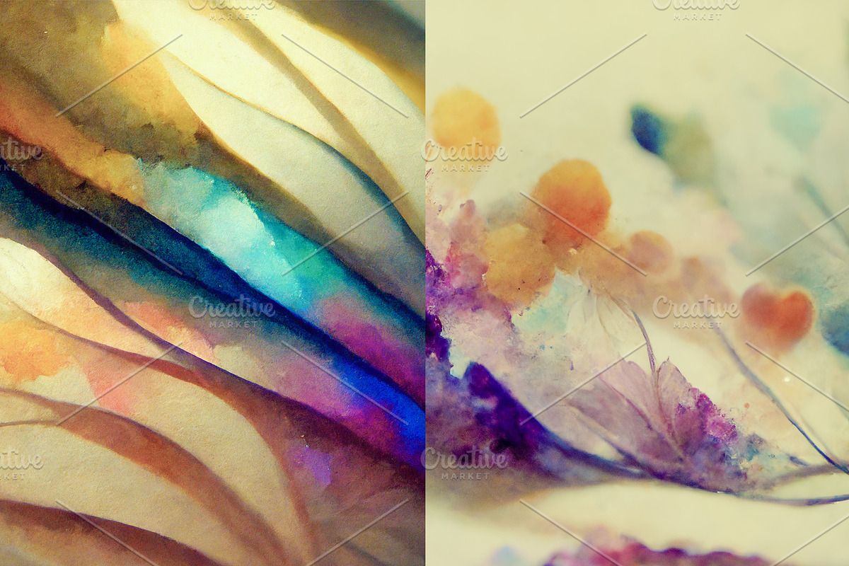 Flower soft abstract background set, a Texture Graphic by Olha Klein (Photo 5 of 5)