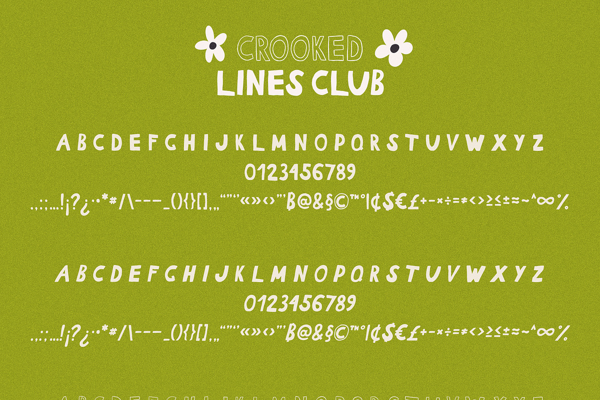 Crooked Lines Club Font, a Handwritten Font by AnnArt (Photo 11 of 12)