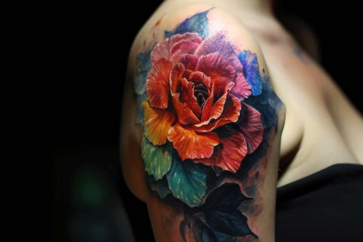 Colourful Flowers tattoo bundle, a Nature Photo by ProcreateInk (Photo 6 of 8)