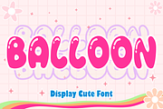 Balloon - Bubble Font Types, a Font by KiddoGlyphs Studio (Thumbnail 1 of 4)