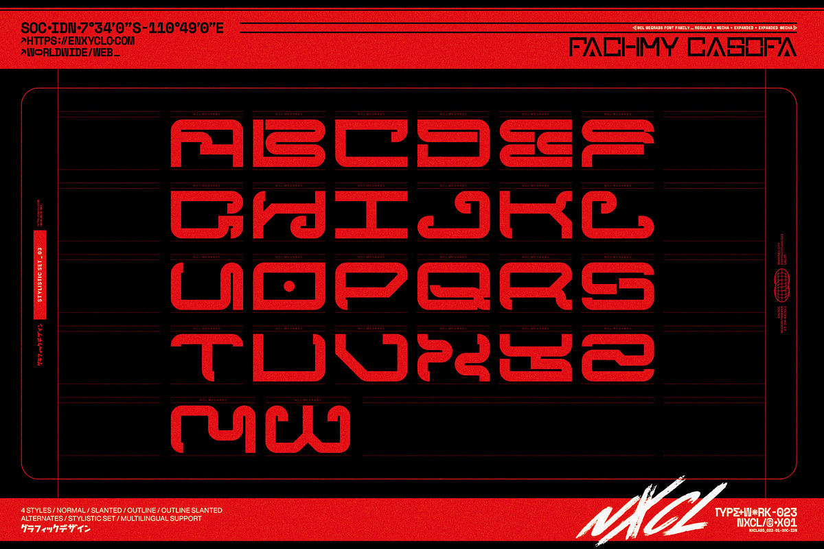 NCL Megrabs Font Family, a Sans Serif Font by Enxyclo Studio (Photo 17 of 19)