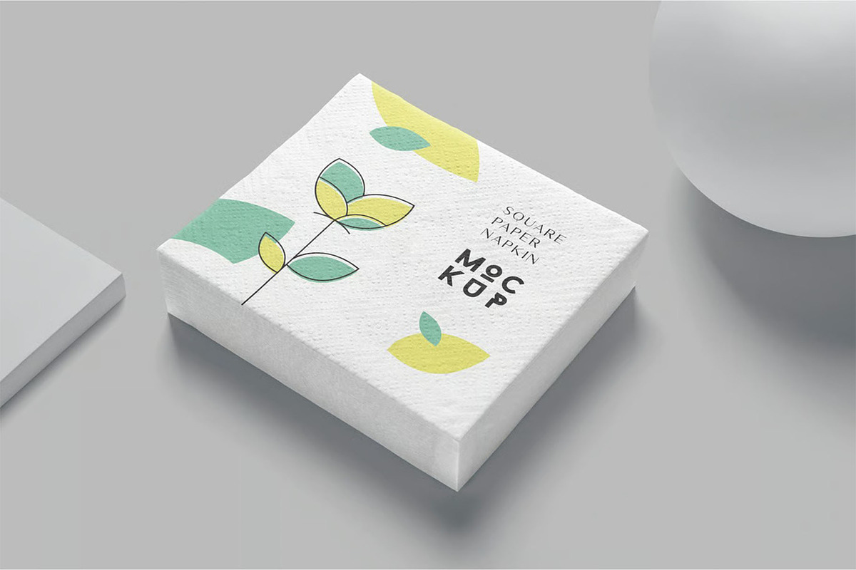 Paper Napkin Mockup, a Household Mockup by megostudi0 (Photo 2 of 6)