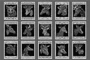 126 Art Animal Face Coloring Pages, an Animal Illustration by Blue Digital Studio (Thumbnail 4 of 4)