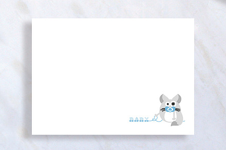 Cute Baby Chinchilla Stationary, a Card Template by stockhype