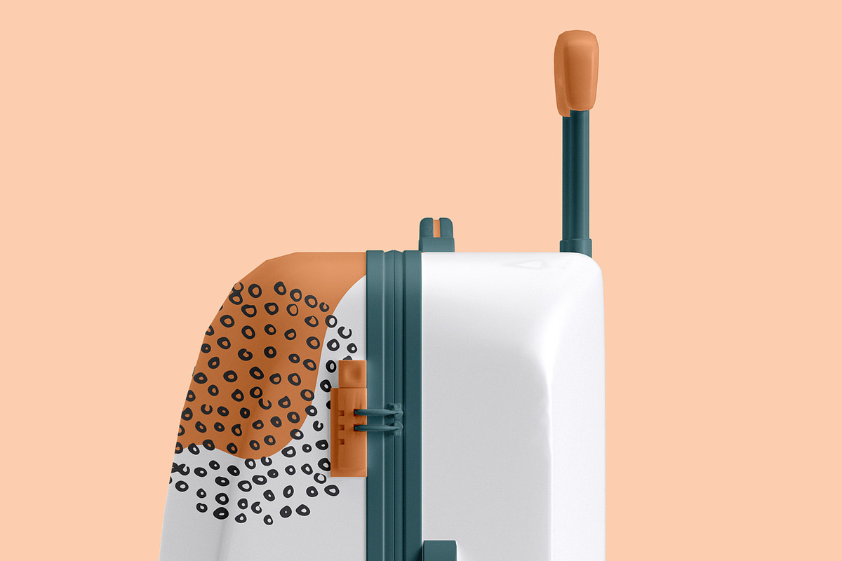 Travel Suitcase Trolley Bag Mockups, a Packaging Mockup by Illusiongraphic (Photo 11 of 15)