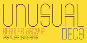 Unusual Deco JNL, a Font by Jeff Levine Fonts (Thumbnail 1 of 5)
