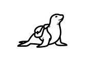 Graceful Sea Lion Silhouette, a Graphic by musafir_fashion (Thumbnail 9 of 10)