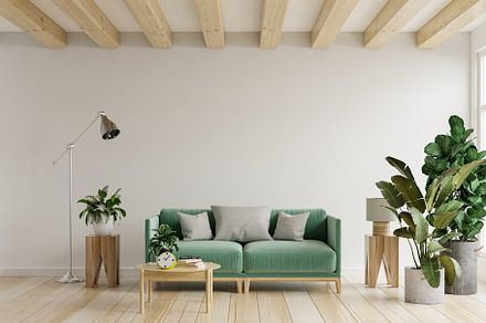 Living room wall mockup., an Architecture Photo by vanitjan