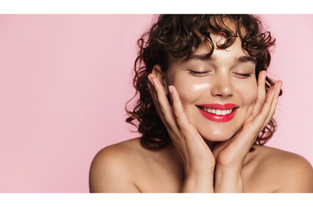 Beautiful natural girl smiling