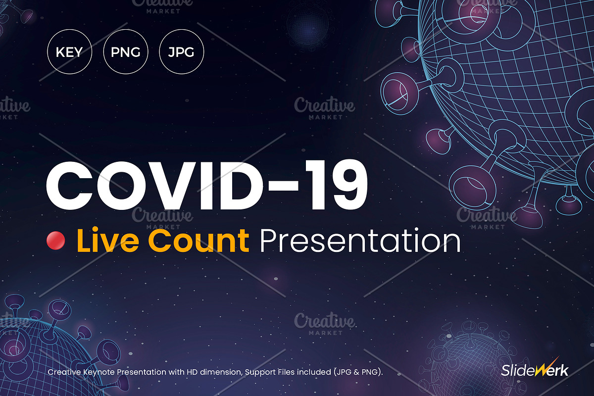 Corona Virus Live Count Presentation, a Presentation Template by Slidewerk (Photo 1 of 3)