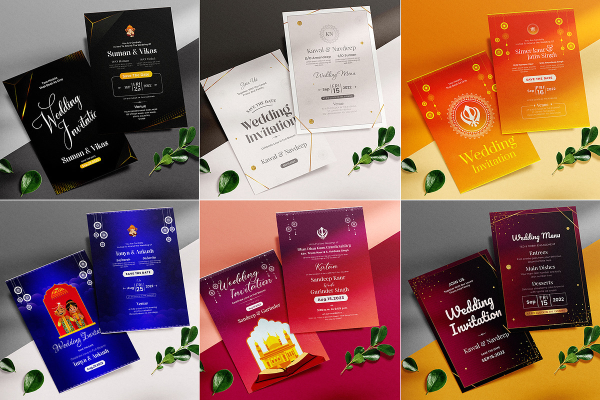 Wedding Invitation Cards Design, an Invitation Template by Creative Hatti (Photo 5 of 6)