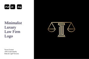 Minimalist Luxury Law Firm Logo, a Branding & Logo Template by Luxury Logos