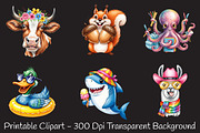 Quirky Funny Animals Sublimation, an Illustration by RobertsArt (Thumbnail 5 of 7)