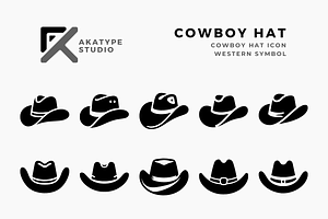 Cowboy Hat Icon Vector, an Icon by Akatype Studio