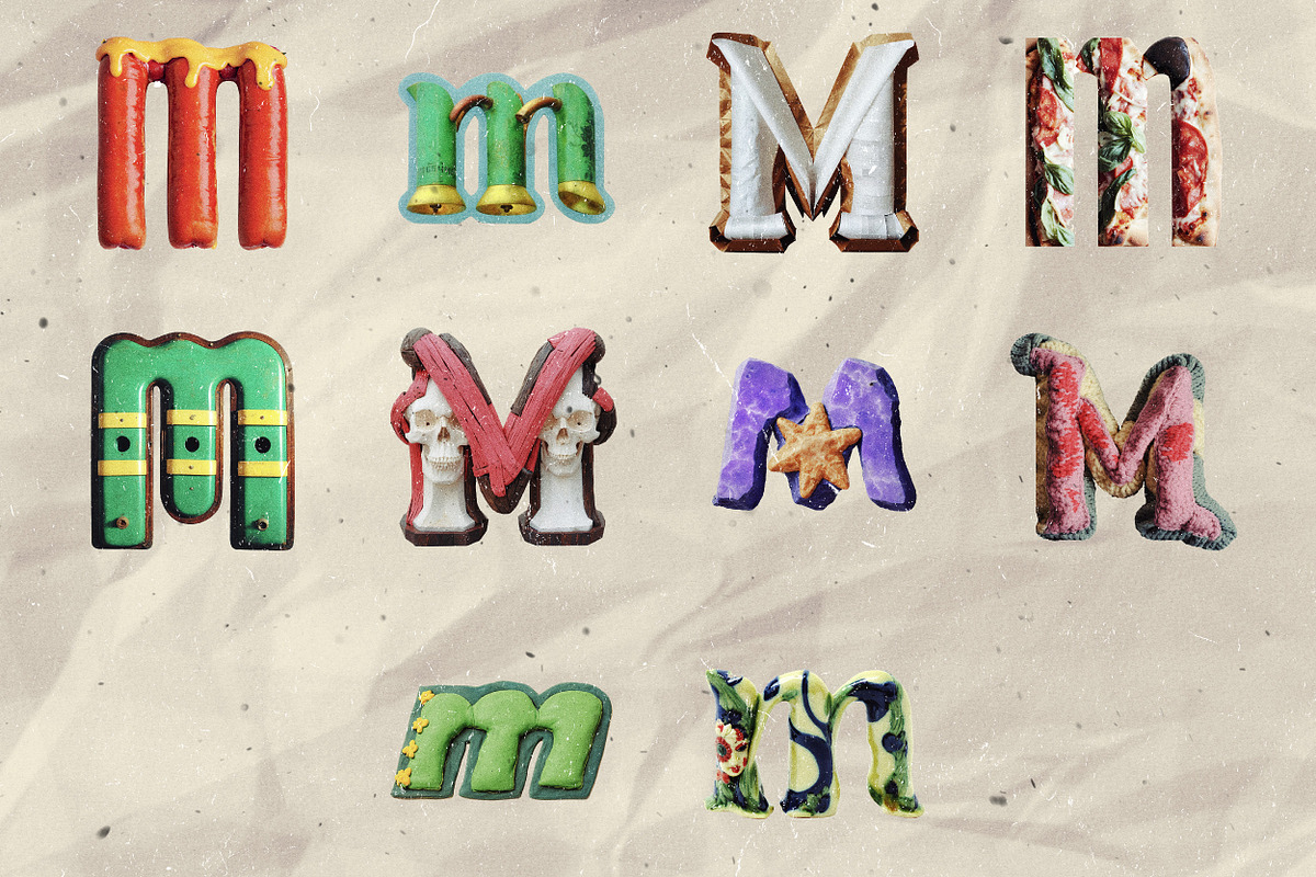 260 Stylized Alphabets (for collage), an Object Graphic by Megan Aili Designs (Photo 14 of 28)