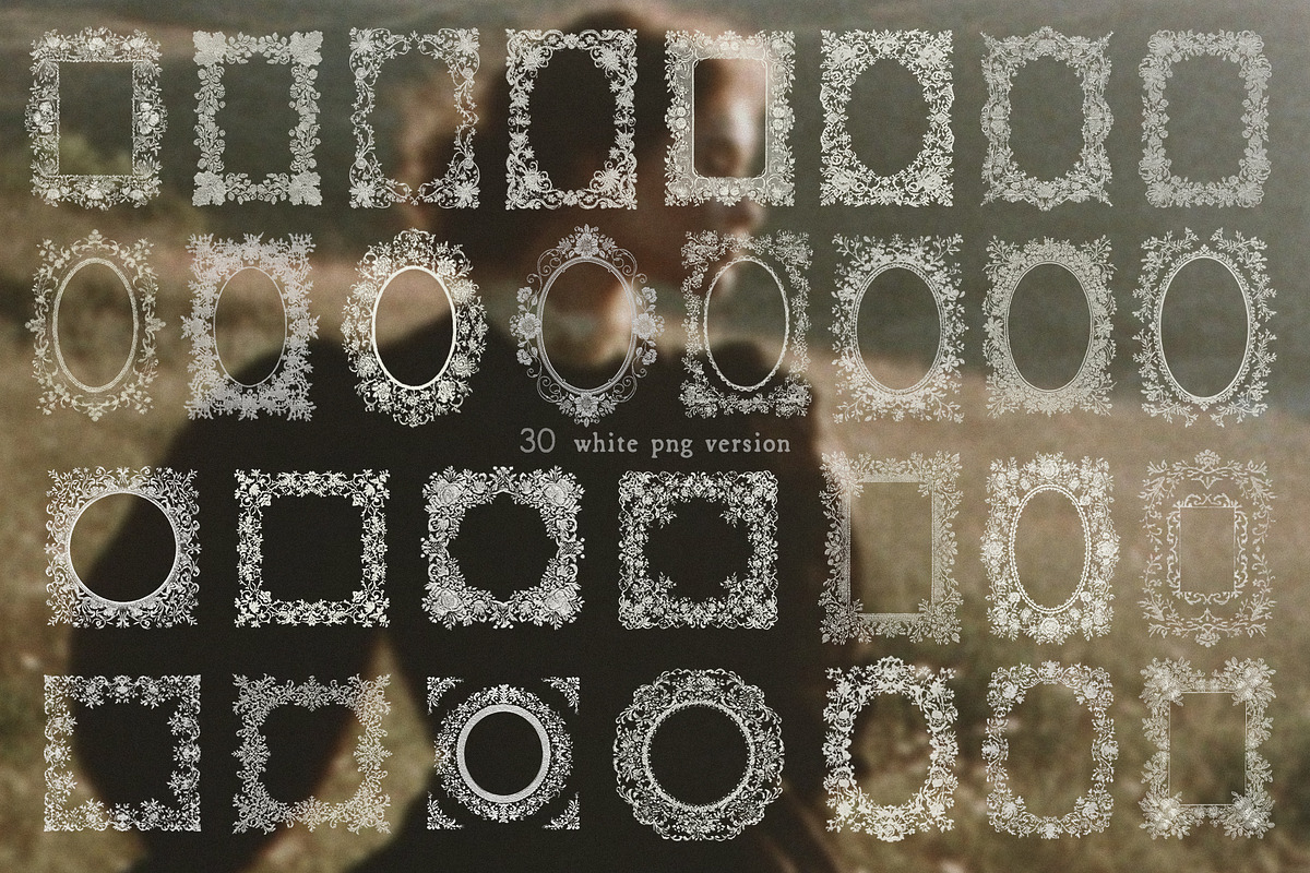 Pressed Lace Frames, an Object Graphic by lerinartstudio (Photo 8 of 13)
