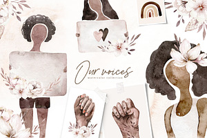 Our voices watercolor collection