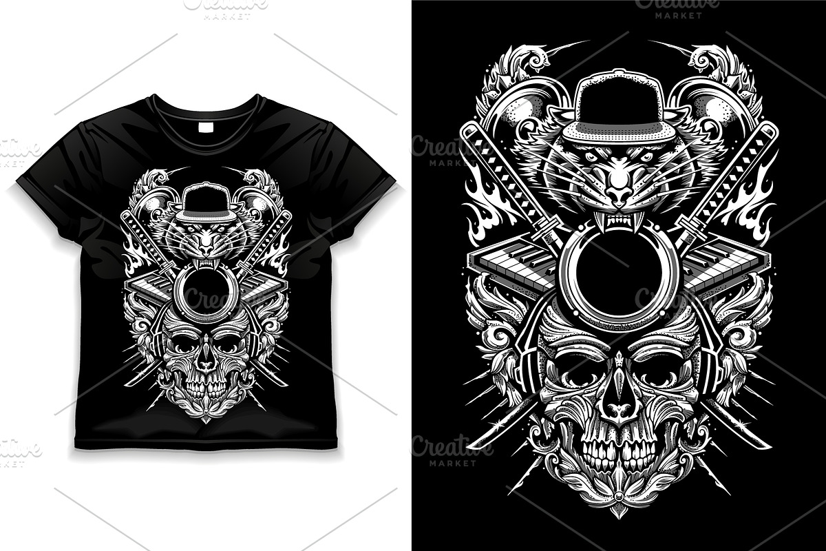 Brutal Musical Print Design | Vector, a Decorative Illustration by Vecster (Photo 3 of 6)